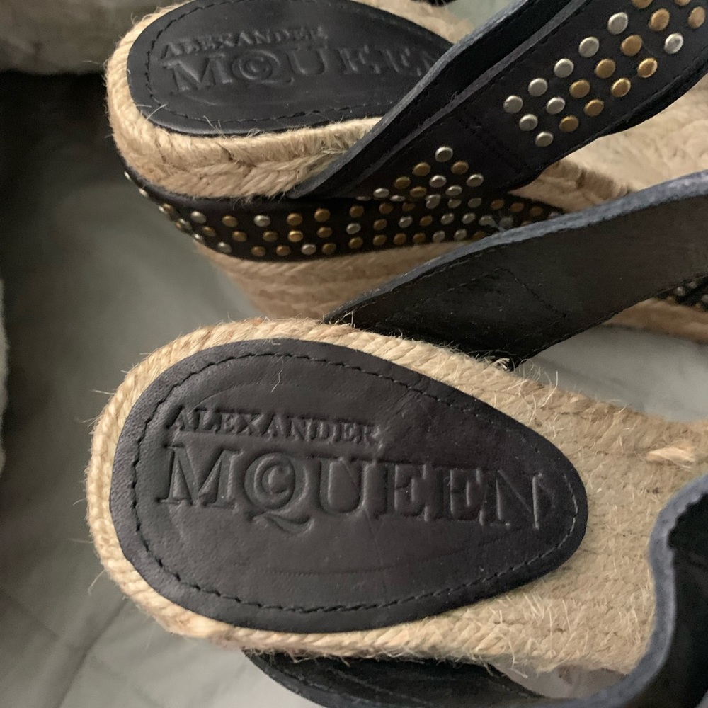 Alexander McQueen Leather Studded Espadrilles - Picture 7 of 10